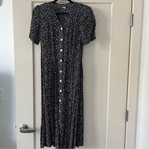 vintage button up maxi dress